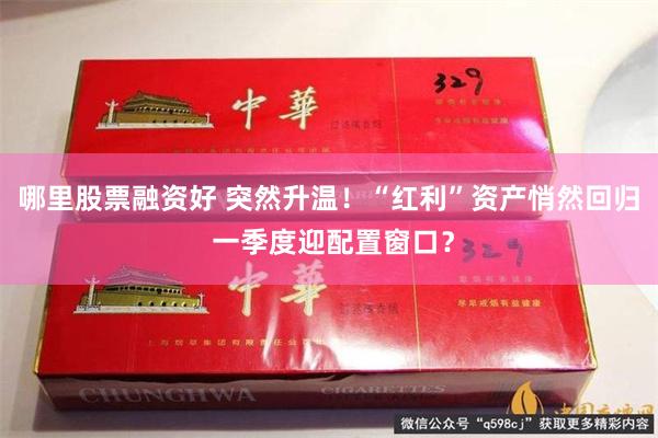 哪里股票融资好 突然升温！“红利”资产悄然回归 一季度迎配置窗口？